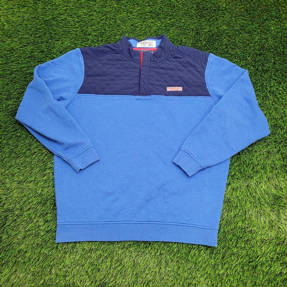 Vineyard-Vines Sweater Large 24x28 Baggy Crop Blue